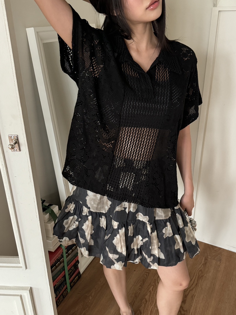 MAISONDEGLORY東大門㊣實拍女裝新品休閑25春夏職業針織衫蕾絲MAISON DE GLORY針織衫