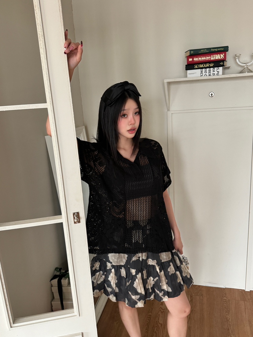 MAISONDEGLORY東大門㊣實拍女裝新品休閑25春夏職業針織衫蕾絲MAISON DE GLORY針織衫