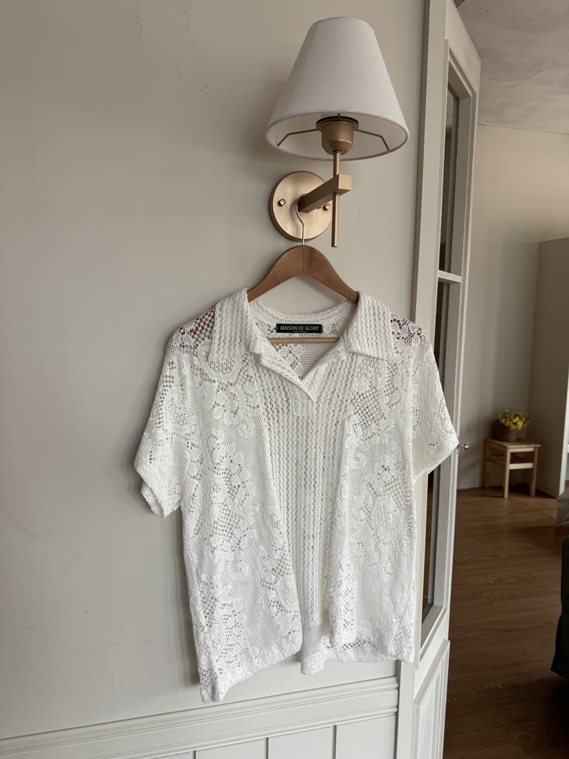 MAISONDEGLORY東大門㊣實拍女裝新品休閑25春夏職業針織衫蕾絲MAISON DE GLORY針織衫