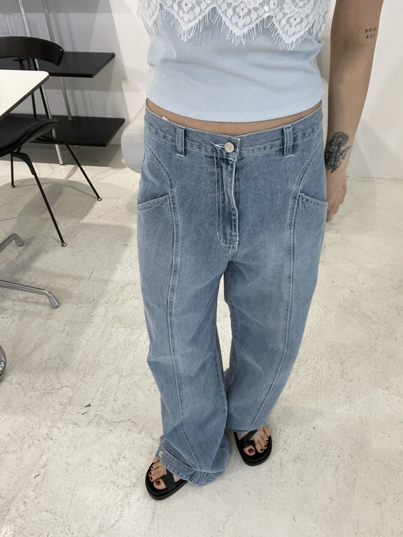 GLITTER東大門㊣實拍女裝新品推薦熱賣休閑真品25春夏牛仔褲GLITTER牛仔褲