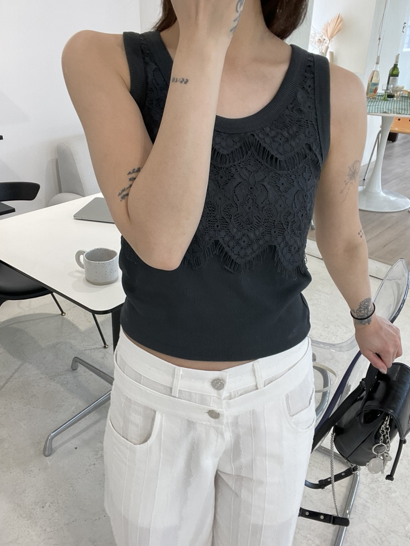 GLITTER韓國直郵㊣女裝新品休閑熱賣25春夏推薦時尚吊帶背心GLITTER吊帶/背心