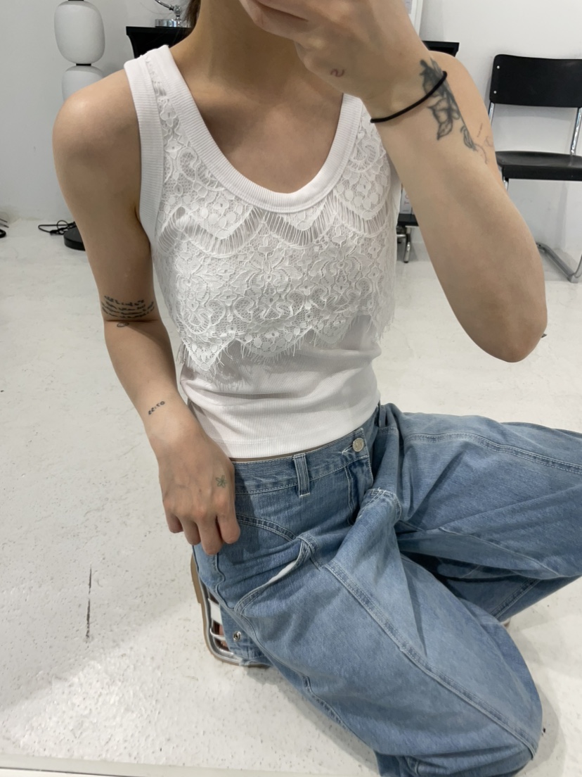 GLITTER韓國直郵㊣女裝新品休閑熱賣25春夏推薦時尚吊帶背心GLITTER吊帶/背心