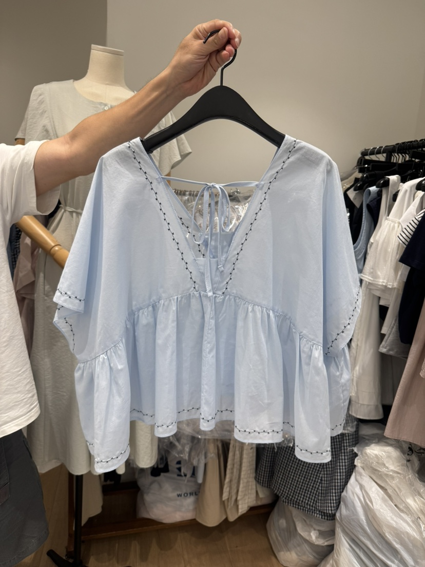 BIEN GARDER東大門㊣直郵女士新品推薦熱賣襯衫蕾絲衫刺繡BIEN GARDER襯衫/蕾絲衫