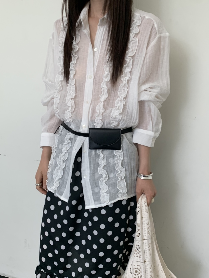 VAARA東大門㊣直郵女士新款熱賣職業時尚25春夏人氣襯衫蕾絲衫VAARA襯衫/蕾絲衫