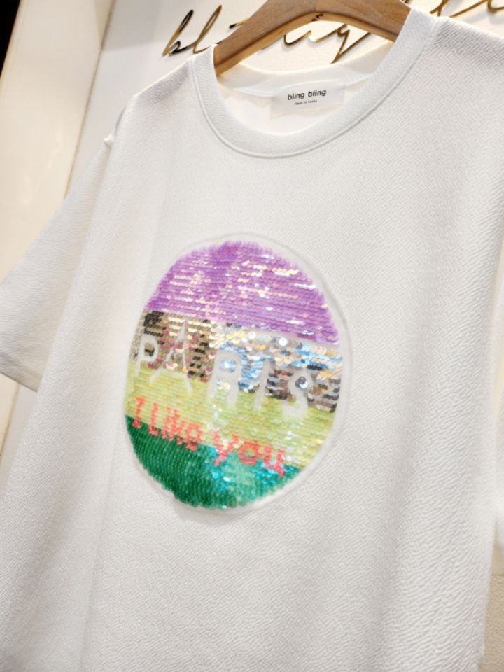 BLING BLING-S東大門㊣實拍女裝新品真品職業推薦25春夏T恤BLING BLING-ST恤