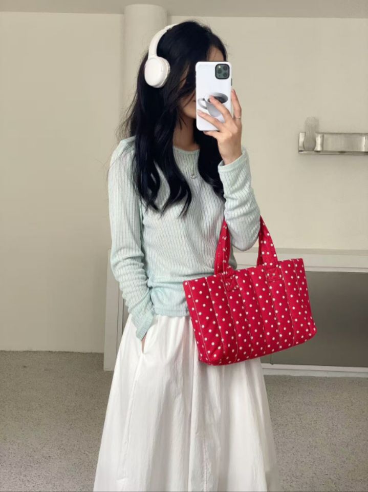 TROUVAILLE東大門㊣實拍女裝新品真品休閑時尚職業25春夏手提包TROUVAILLE手提包圖色1