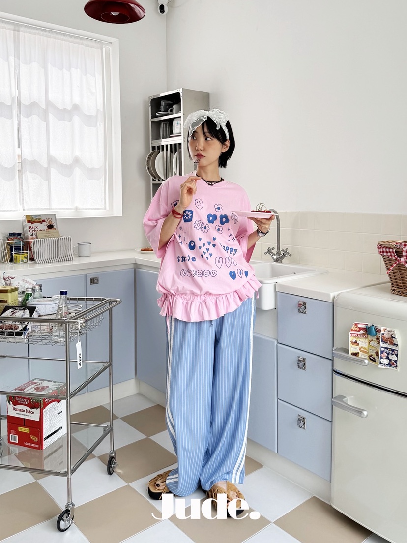 HEYJUDE韓國直郵㊣女士新品職業熱賣時尚人氣25春夏休閑T恤HEYJUDET恤