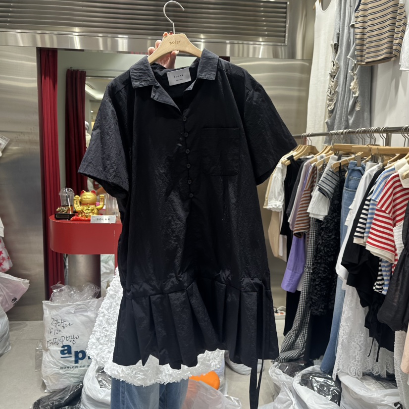 SOLAR東大門㊣代購女裝新品推薦真品職業25春夏熱賣連體褲褶皺SOLAR連體褲圖色2