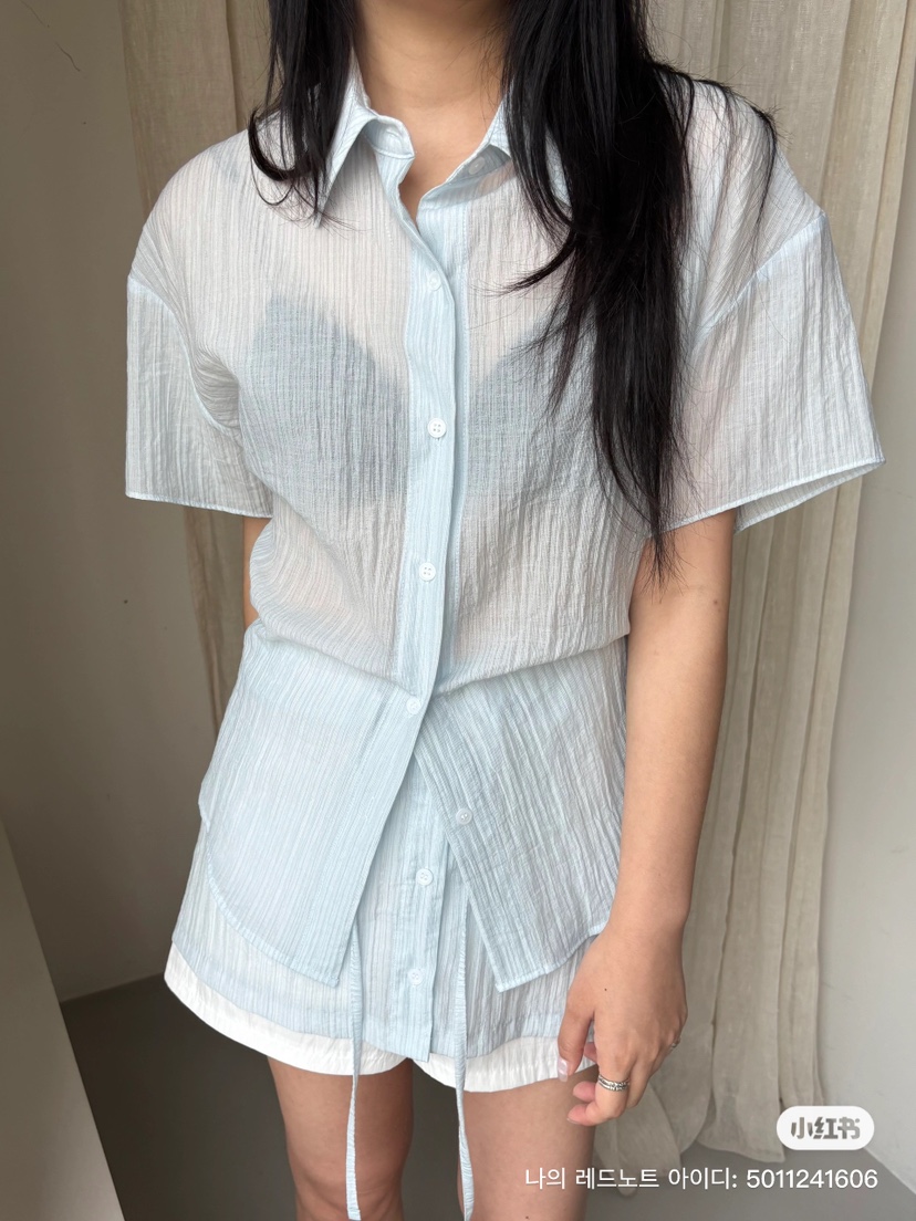 Verbena東大門㊣代購女裝新品25春夏真品職業推薦襯衫蕾絲衫Verbena襯衫/蕾絲衫