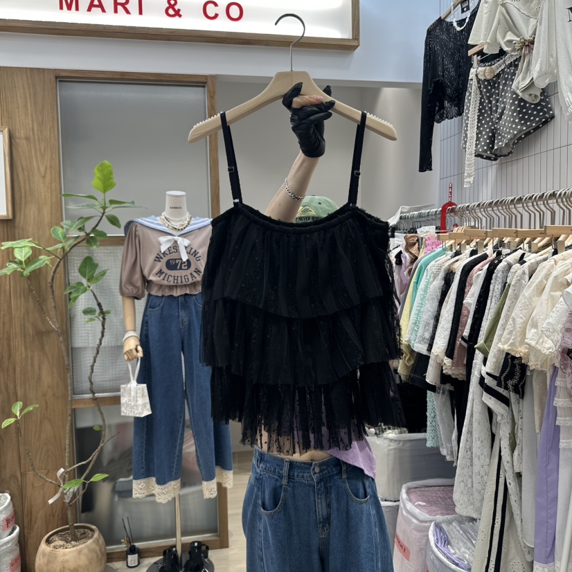 MARI CO韓國代購㊣女士新品推薦人氣真品休閑25春夏吊帶背心MARI CO吊帶/背心