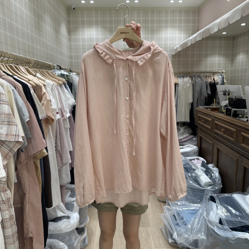 OURMOMENT韓國直郵㊣女士新品推薦休閑熱賣25春夏襯衫蕾絲衫OURMOMENT襯衫/蕾絲衫圖色3
