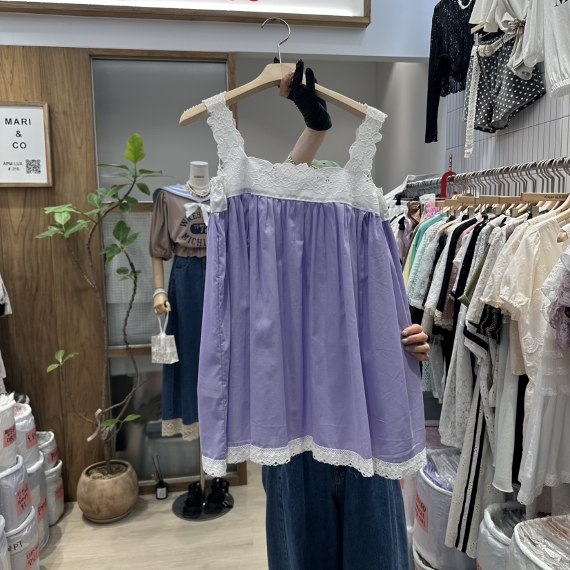 MARI CO韓國直郵㊣女裝新款人氣25春夏真品時尚熱賣吊帶背心MARI CO吊帶/背心