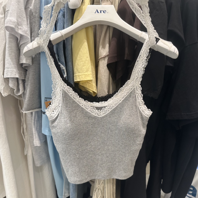 ARE韓國代購㊣女士新品時尚真品推薦人氣休閑職業25春夏吊帶背心ARE YOU/ARE吊帶/背心圖色2