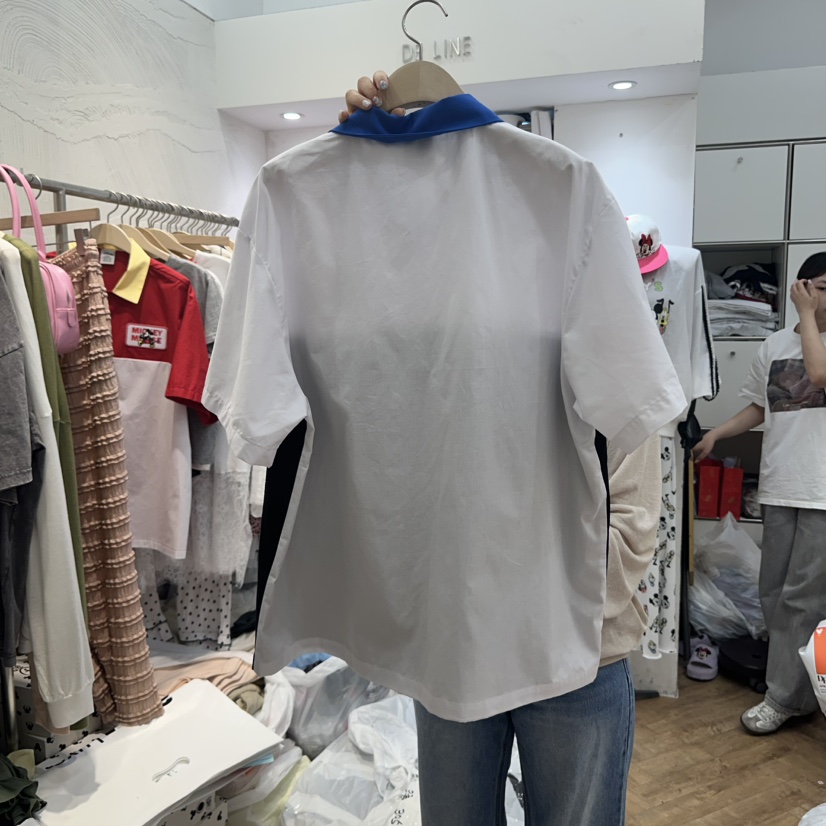DE LINE東大門㊣代購女士新款熱賣人氣25春夏推薦襯衫蕾絲衫DE LINE襯衫/蕾絲衫