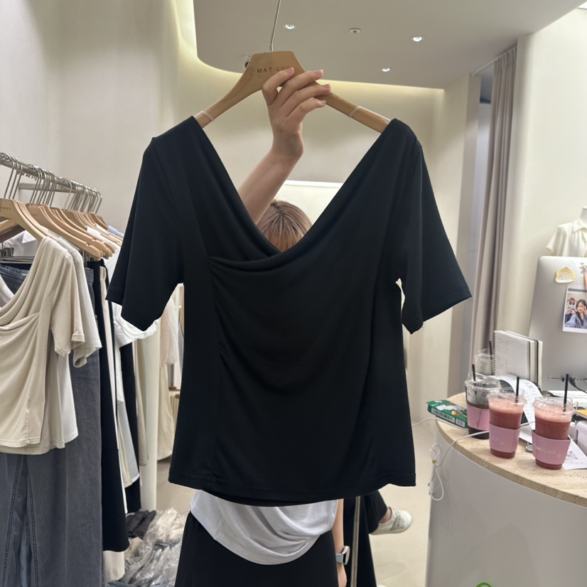 MATIERE東大門㊣代購女裝新品25春夏推薦時尚熱賣真品休閑T恤MATIERET恤圖色4