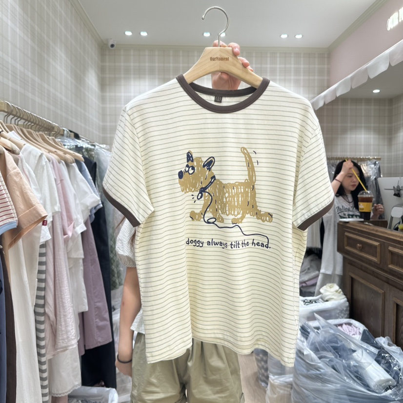OURMOMENT東大門㊣直郵女士新品休閑推薦25春夏時尚真品T恤OURMOMENTT恤圖色1