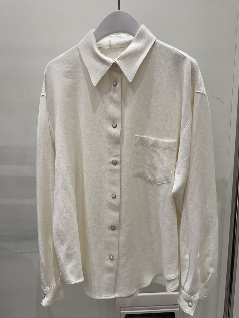 THE SIGNATURE東大門㊣代購女裝新款25春夏襯衫蕾絲衫亞麻THE SIGNATURE襯衫/蕾絲衫圖色1