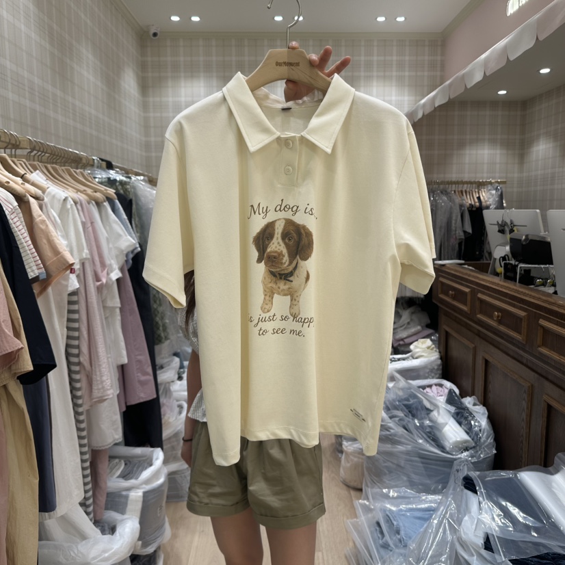 OURMOMENT東大門㊣實拍女士新品休閑職業推薦人氣時尚25春夏T恤OURMOMENTT恤