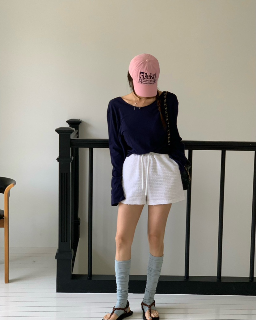 REVE CITE-L東大門㊣直郵女裝新品休閑職業時尚短褲粗花呢REVE CITE短褲圖色2