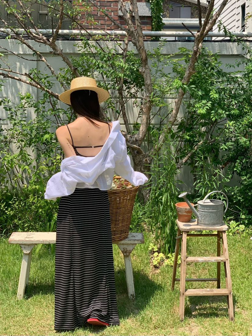 REVE CITE-L東大門㊣實拍女士新款職業休閑連衣裙喇叭長款REVE CITE連衣裙