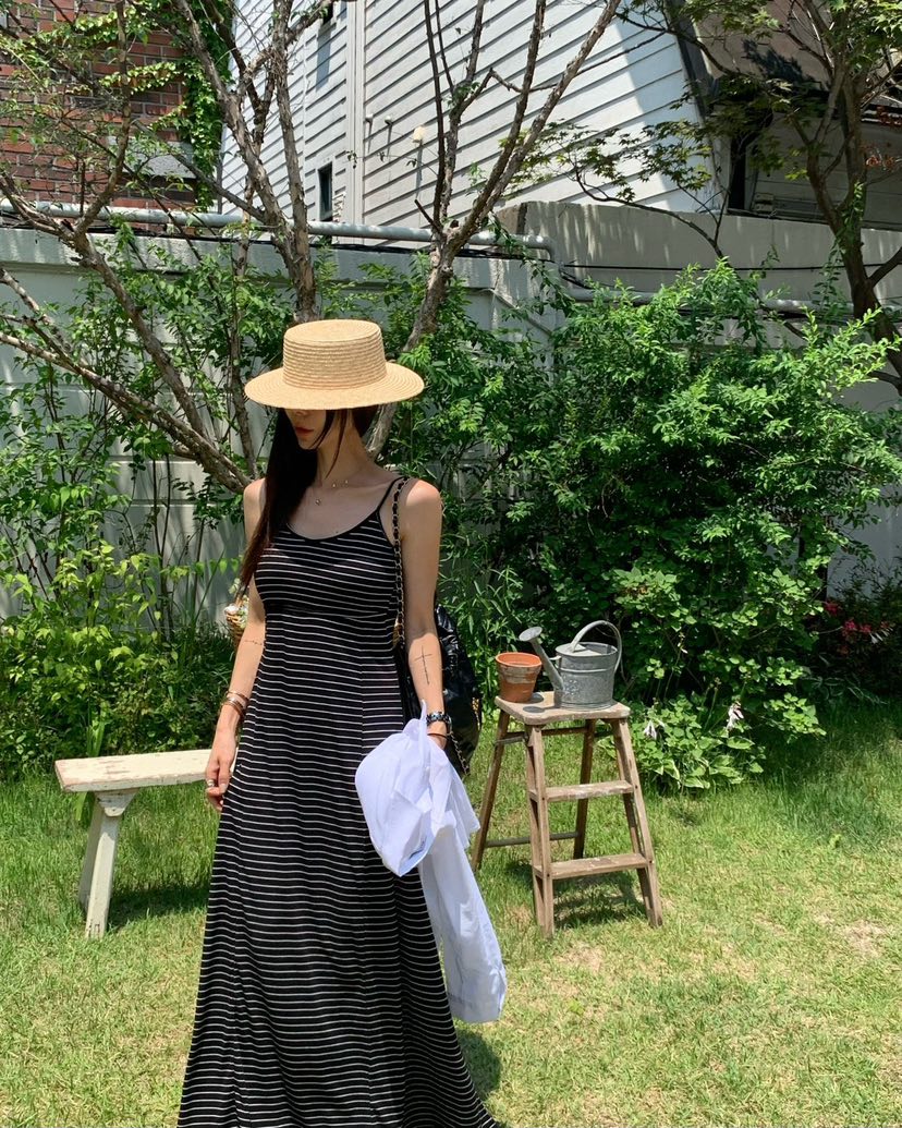 REVE CITE-L東大門㊣實拍女士新款職業休閑連衣裙喇叭長款REVE CITE連衣裙