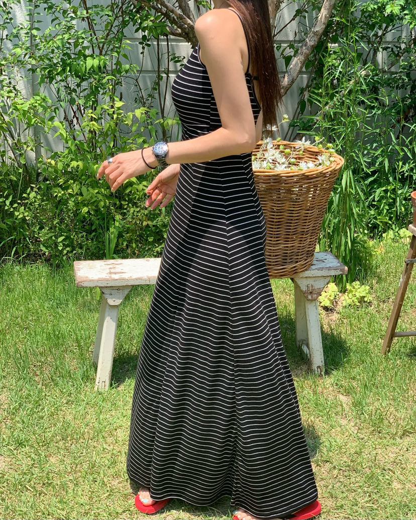 REVE CITE-L東大門㊣實拍女士新款職業休閑連衣裙喇叭長款REVE CITE連衣裙