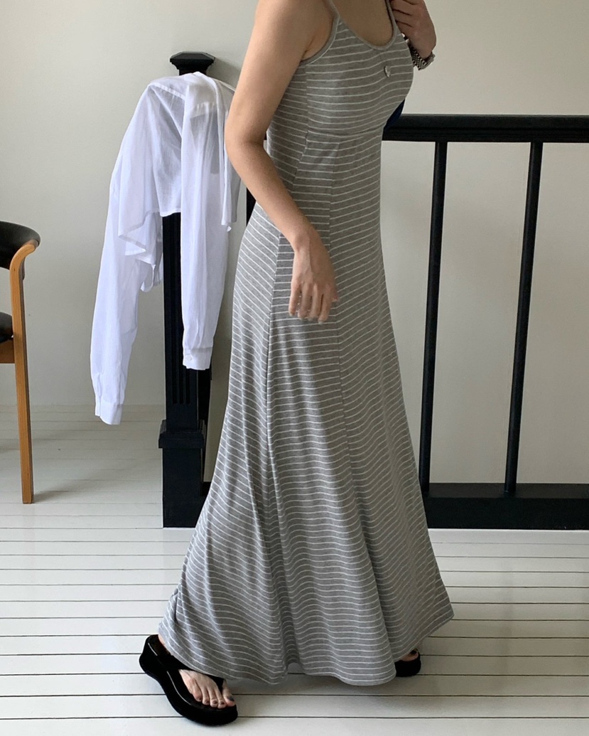 REVE CITE-L東大門㊣實拍女士新款職業休閑連衣裙喇叭長款REVE CITE連衣裙