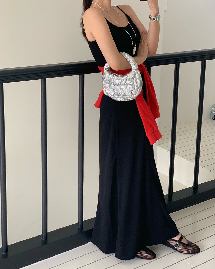 REVE CITE-L東大門㊣實拍女士新款職業休閑連衣裙喇叭長款REVE CITE連衣裙