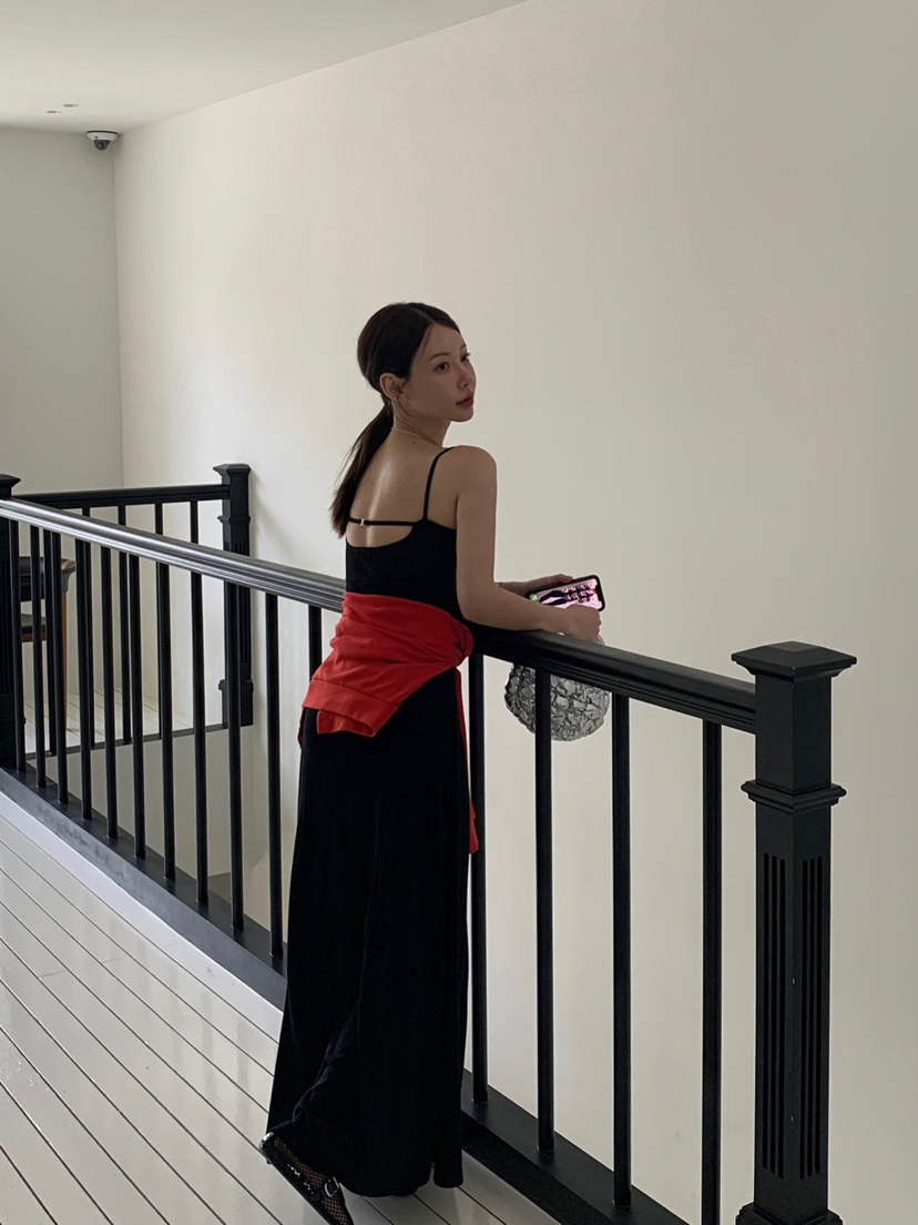 REVE CITE-L東大門㊣實拍女士新款職業休閑連衣裙喇叭長款REVE CITE連衣裙