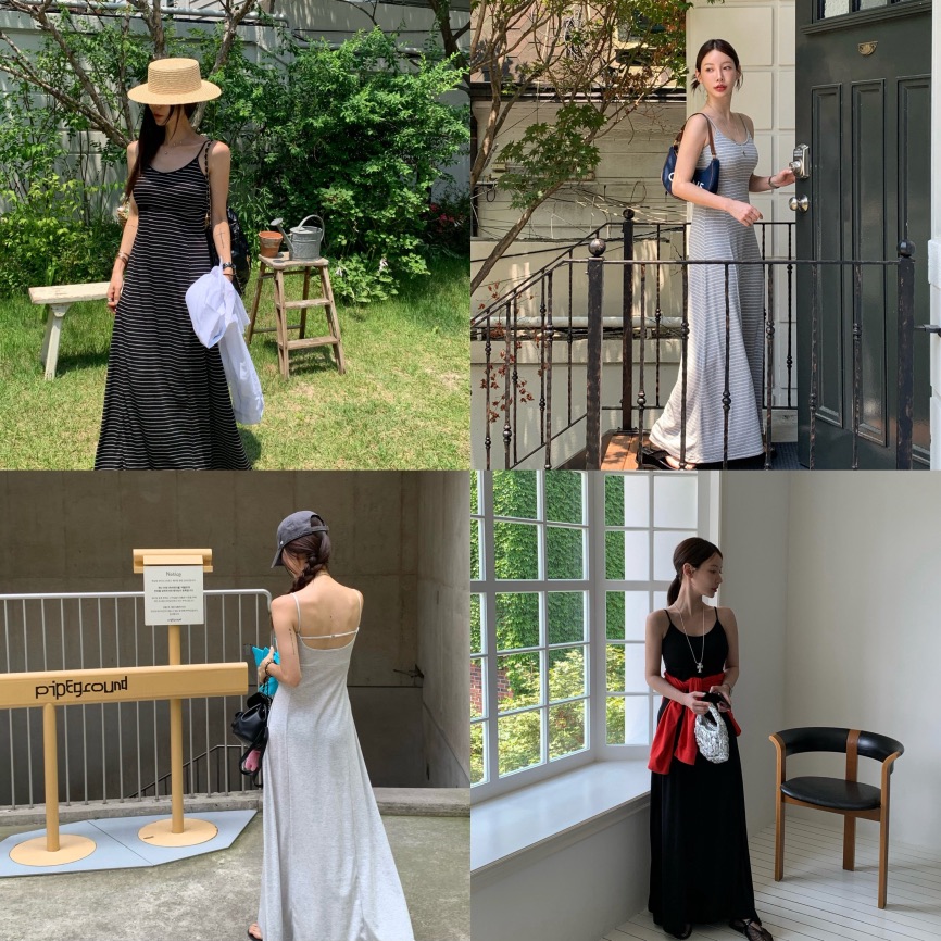 REVE CITE-L東大門㊣實拍女士新款職業休閑連衣裙喇叭長款REVE CITE連衣裙