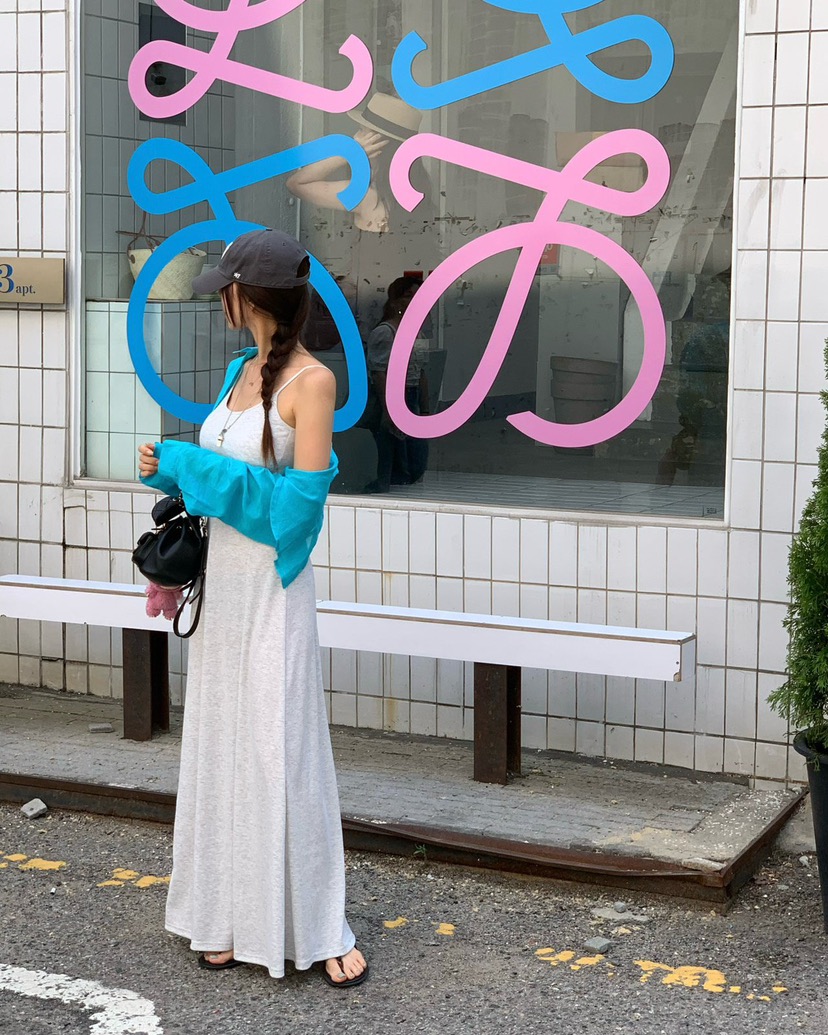 REVE CITE-L東大門㊣實拍女士新款職業休閑連衣裙喇叭長款REVE CITE連衣裙圖色3