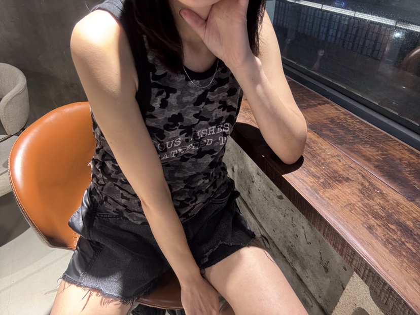 FRANC—L韓國代購㊣女裝新品人氣推薦25春夏真品吊帶背心迷彩FRANC吊帶/背心