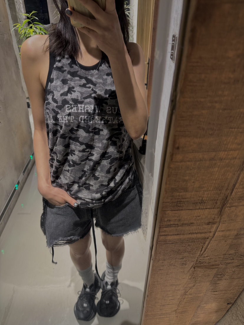 FRANC—L韓國代購㊣女裝新品人氣推薦25春夏真品吊帶背心迷彩FRANC吊帶/背心圖色2