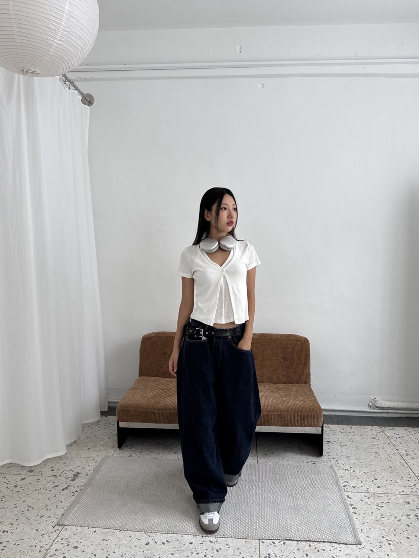 SUNDER MARKET韓國代購㊣女裝新品真品人氣時尚T恤掛脖開衫SUNDER MARKETT恤