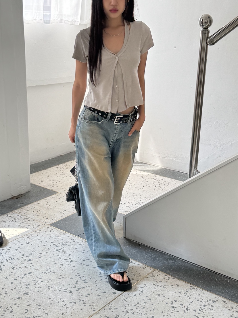 SUNDER MARKET韓國代購㊣女裝新品真品人氣時尚T恤掛脖開衫SUNDER MARKETT恤