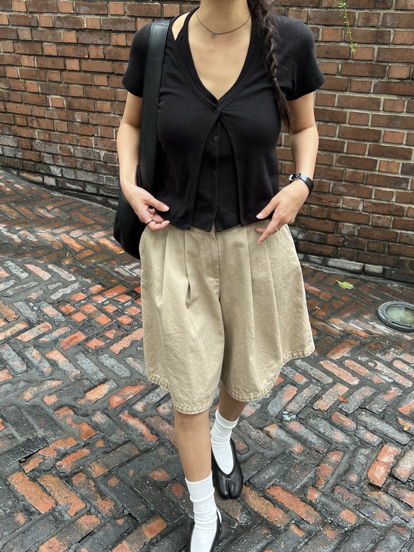 SUNDER MARKET韓國代購㊣女裝新品真品人氣時尚T恤掛脖開衫SUNDER MARKETT恤