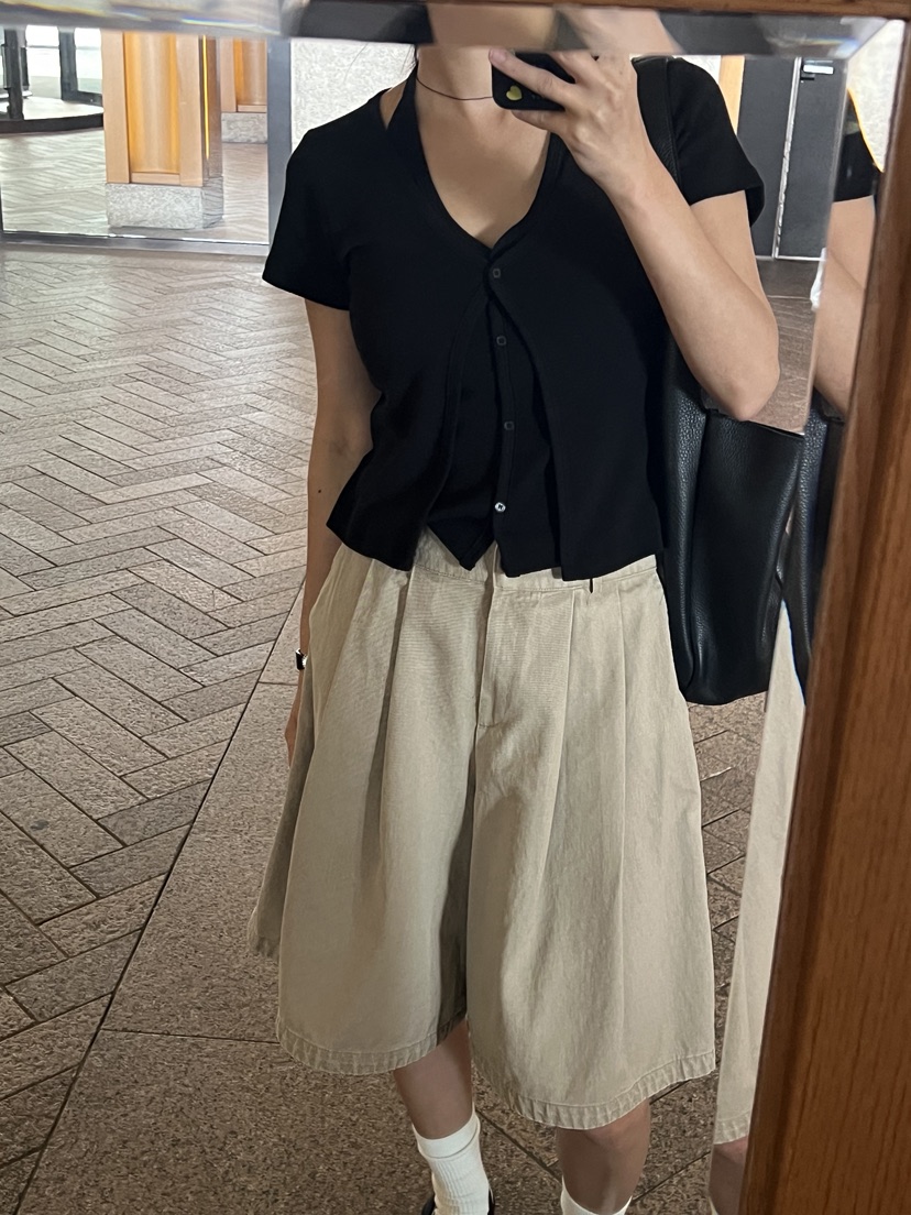 SUNDER MARKET韓國代購㊣女裝新品真品人氣時尚T恤掛脖開衫SUNDER MARKETT恤圖色4