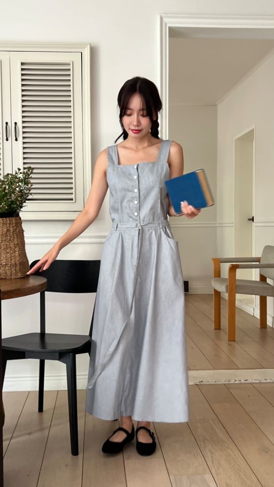 HEY/TO SEWING東大門㊣直郵女裝新款推薦25春夏連衣裙含腰帶BY HEY/TO SEWING連衣裙圖色2