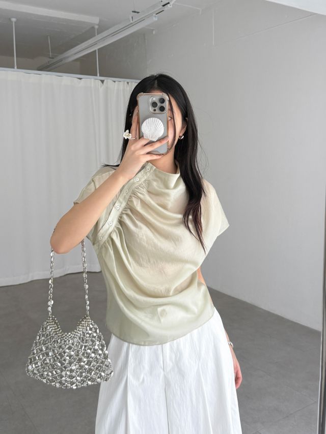 LIVE FOREVER東大門㊣實拍女士新款25春夏真品時尚襯衫蕾絲衫LIVE FOR_EVER襯衫/蕾絲衫