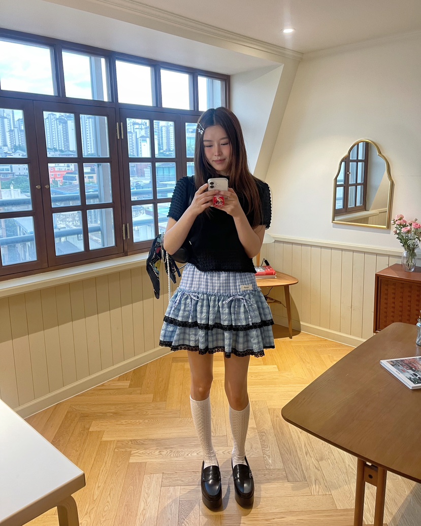 BOUTIQUE-L東大門㊣實拍女士新款真品25春夏人氣職業推薦短裙BOUTIQUE-L短裙