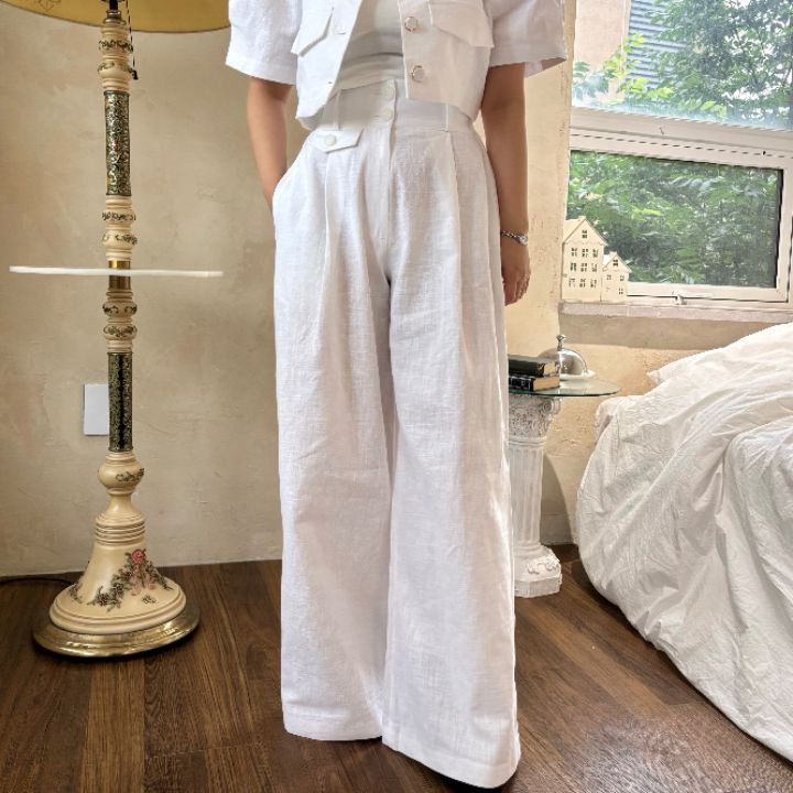 mars東大門㊣實拍女士新款熱賣人氣職業25春夏休閑褲亞麻連帽mars休閑褲