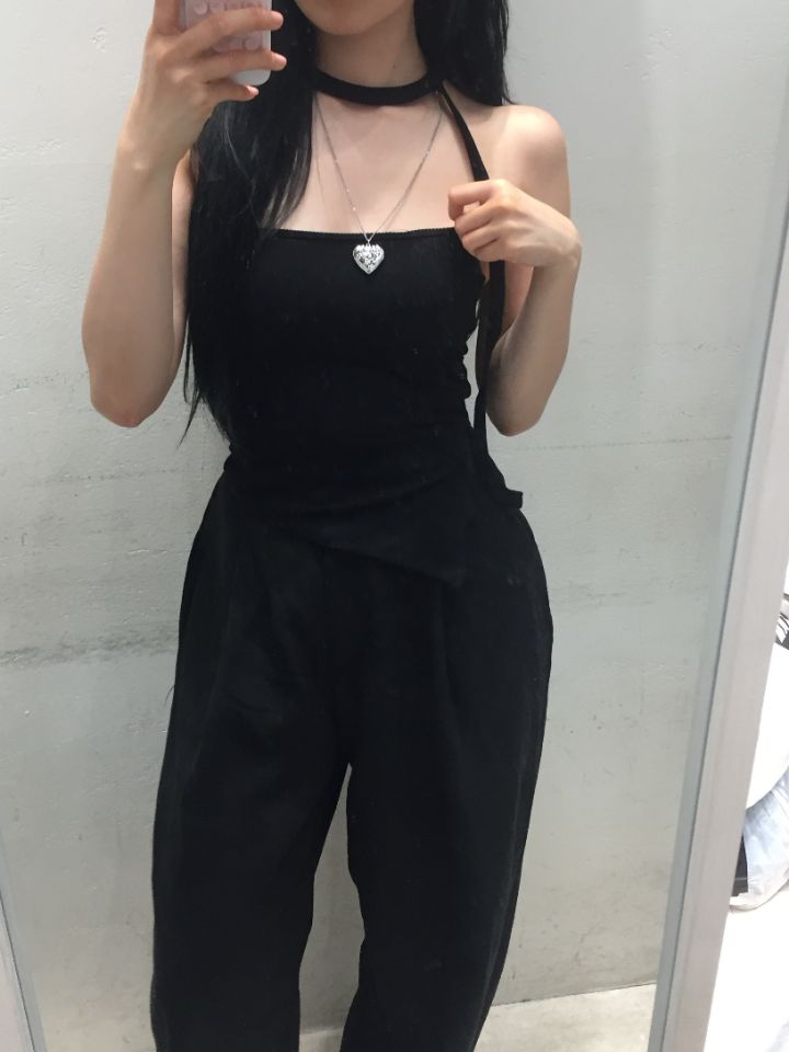 mars東大門㊣代購女裝新品熱賣25春夏休閑人氣吊帶背心含脖帶mars吊帶/背心