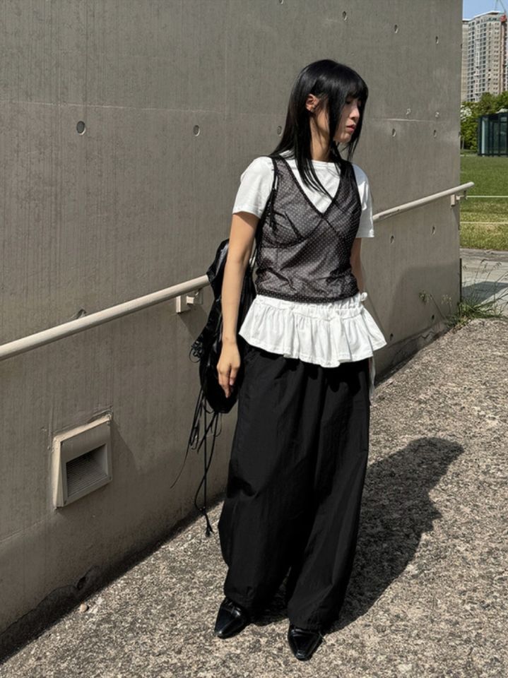 LIVE FOREVER東大門㊣直郵女裝新款人氣時尚休閑真品休閑褲LIVE FOR_EVER休閑褲