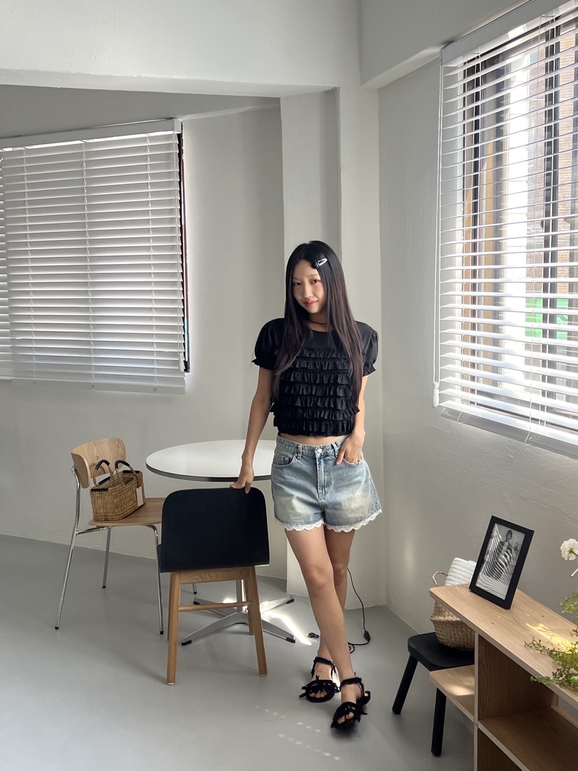SUNDER MARKET東大門㊣實拍女士新品休閑熱賣真品時尚推薦T恤SUNDER MARKETT恤圖色2