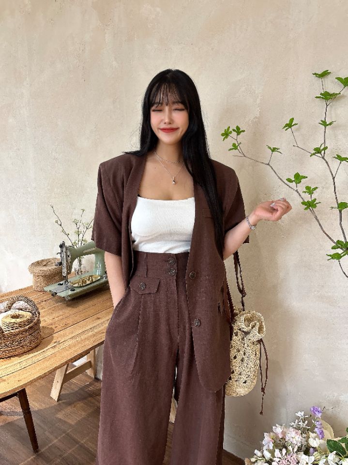 mars韓國直郵㊣女裝新款25春夏時尚真品推薦人氣休閑夾克亞麻mars夾克
