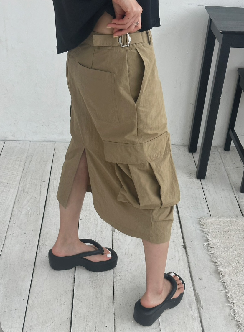 BYRING韓國代購㊣女士新款時尚推薦真品職業半身裙中短裙工裝BYRING半身裙/中短裙