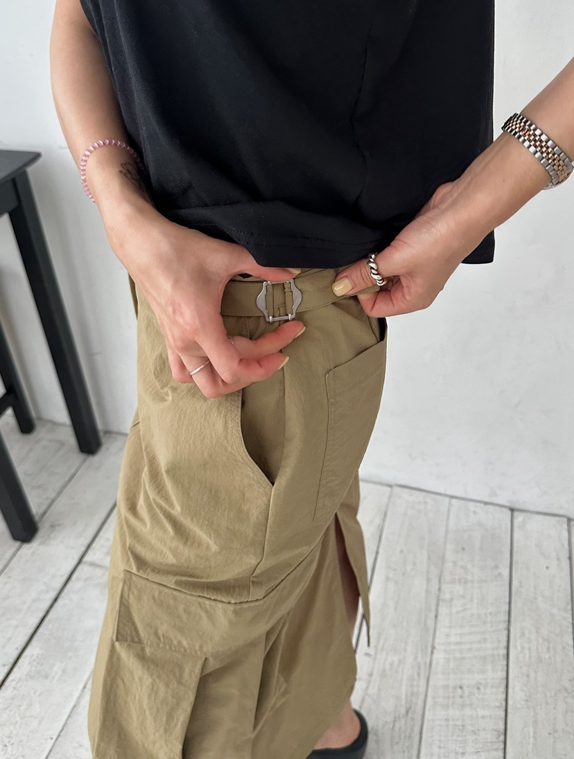 BYRING韓國代購㊣女士新款時尚推薦真品職業半身裙中短裙工裝BYRING半身裙/中短裙