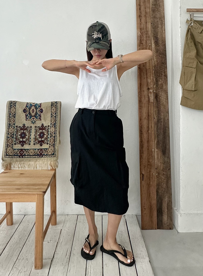 BYRING韓國代購㊣女士新款時尚推薦真品職業半身裙中短裙工裝BYRING半身裙/中短裙