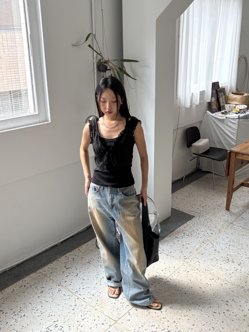 SUNDER MARKET韓國代購㊣女士新品時尚推薦人氣熱賣吊帶背心SUNDER MARKET吊帶/背心