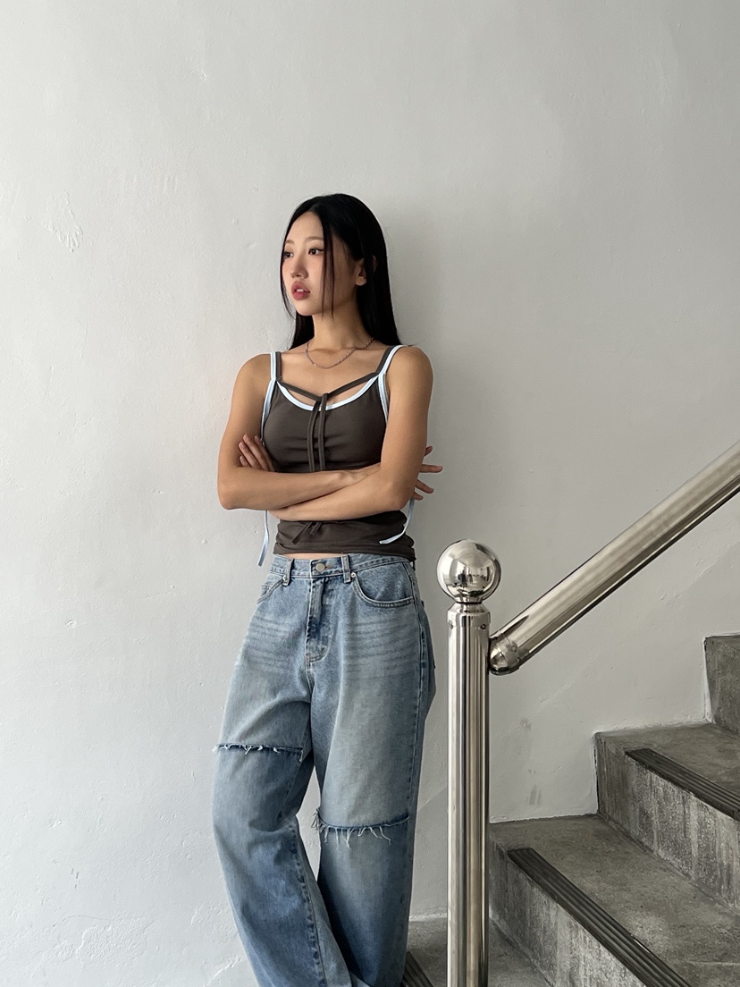 SUNDER MARKET韓國代購㊣女裝新款真品推薦人氣熱賣吊帶背心SUNDER MARKET吊帶/背心